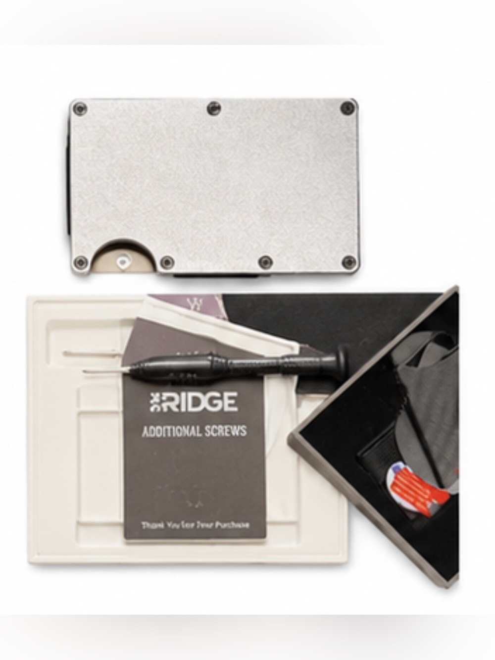 Ridge Metal Wallet with Accessories